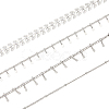 4M 4 Style Stainless Steel Cobs & Satellite Chains and Square Charm Chains STAS-AR0001-37-1