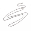 Anti-Tarnish Rhodium Plated 925 Sterling Silver Cable Chains Necklace for Women STER-I021-09P-4