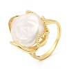 Natural Pearl Open Cuff Ring RJEW-M150-06G-4