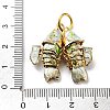 Brass Cloisonne Pendants KK-P251-A01-G-4