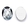 Flatback Glass Cabochons X-GGLA-S034-25x18-028-2