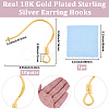 10Pairs 925 Sterling Silver Earring Hooks STER-BBC0008-93G-2
