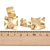 304 Stainless Steel Square Dangle Stud Earrings EJEW-K268-79A-G-5