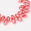 Electroplate Glass Beads Strands X-EGLA-J068-AB02-1