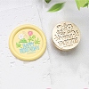Golden Tone Wax Seal Brass Stamp Heads AJEW-U008-02G-06-1
