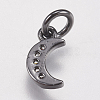 Brass Micro Pave Cubic Zirconia Charms X-ZIRC-E147-59B-2