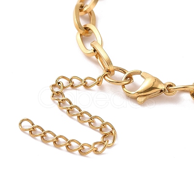 PVD Vacuum Plating 304 Stainless Steel Cable Chain Bracelet for Men Women BJEW-E031-05A-G-1