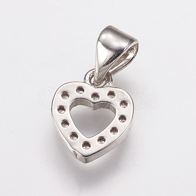 Brass Micro Pave Cubic Zirconia Charms ZIRC-E143-69P-1