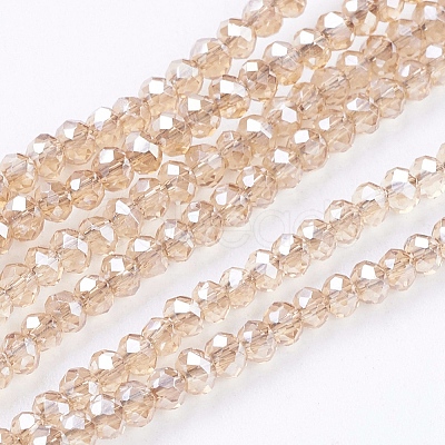 Electroplate Glass Beads Strands EGLA-J025-F-M-1