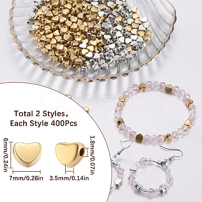 800Pcs 2 Colors CCB Plastic Beads CCB-SC0001-12-1