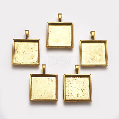 Tibetan Style Pendant Cabochon Settings X-TIBEP-A123359-AG-FF-1