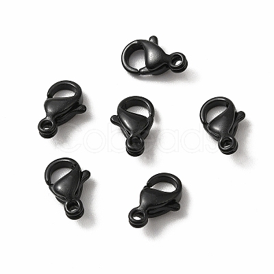 Spray Painted 304 Stainless Steel Lobster Claw Clasps STAS-R120-01A-02-1