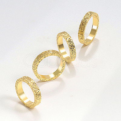 Brass Crushed Ice Pattern Finger Rings FS-WG1F485-01-1