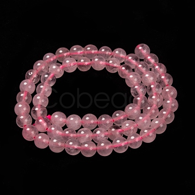 Natural Rose Quartz Beads Strands G-L104-6mm-01-1