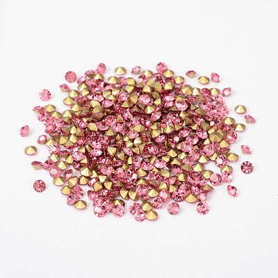 Back Plated Grade A Diamond Glass Pointed Rhinestone X-RGLA-SS22-024-1