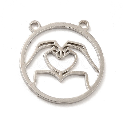 Non-Tarnish 201 Stainless Steel Outline Pendants STAS-E175-02P-1