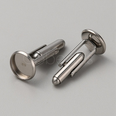 304 Stainless Steel Cuff Button STAS-WH0022-95P-1