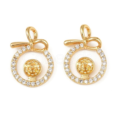 Brass Micro Pave Clear Cubic Zirconia Peg Bails X1-KK-B137-16G-1