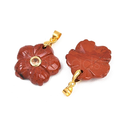 Natural Red Jasper Carved Pendants G-A315-01G-06-1