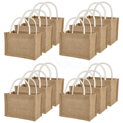 Reusable Jute Tote Bags LS-AJEW-WH0816-490-1