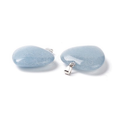 Natural White Jade Pendants X-G-G956-B38-FF-1