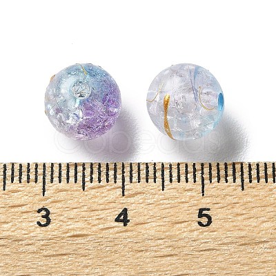 Transparent Crackle Acrylic Beads DACR-D300-01B-10mm-1