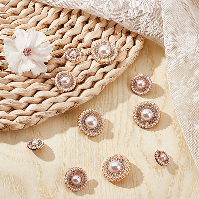 3 Style Alloy Rhinestone Shank Buttons FIND-GF0004-71LG-1