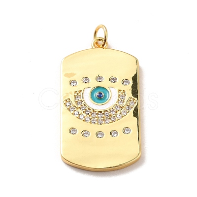 Rack Plating Brass Micro Pave Cubic Zirconia Pendants KK-M230-37G-1