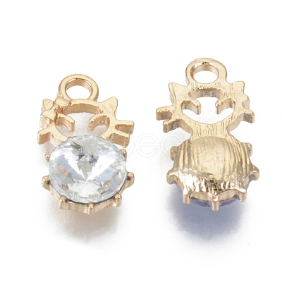 Alloy Rhinestones Pendants PALLOY-T073-02C-RS-1