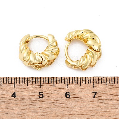 Twist Ring Rack Plating Brass Hoop Earring for Women LS-EJEW-H091-14G-1