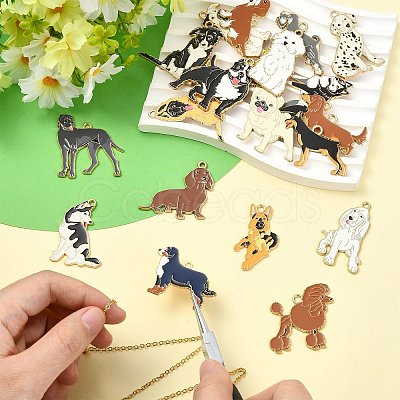 Alloy Enamel Pendants Sets ENAM-CJC0013-24-1