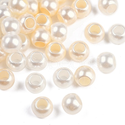 Acrylic Imitation Pearl European Beads OACR-XCP0001-11-1