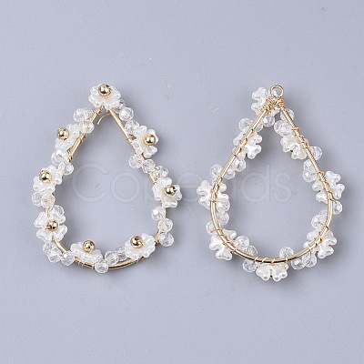 ABS Plastic Imitation Pearl Pendants FIND-S306-16E-1