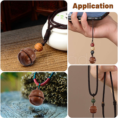 Openable Wood Pendants WOOD-WH0001-08-1