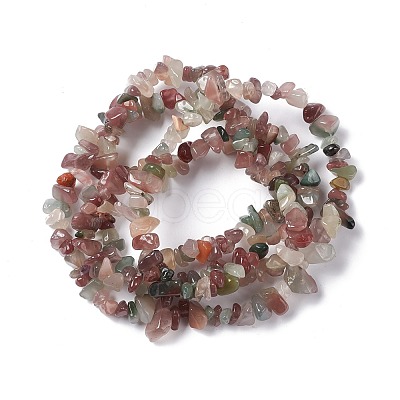 Natural Agate Chip Beads Strands G-G905-04-1