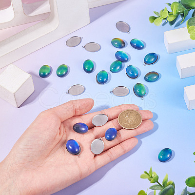 DIY Oval Pendant Making Kits DIY-TA0015-36-1