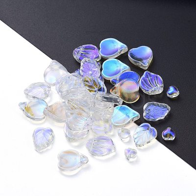 Electroplate Transparent Glass Beads EGLA-L027-D09-1