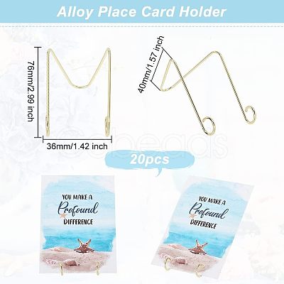 Alloy Place Card Holder DJEW-WH0018-24-1