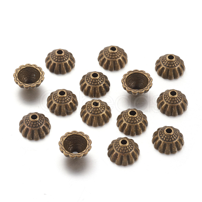 Tibetan Style Alloy Bead Caps X-MLF9305Y-NF-1