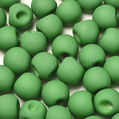 Rubberized Acrylic Beads OACR-G012-05H-1