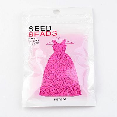 12/0 1.5~2mm Baking Paint Glass Seed Beads Loose Spacer Beads X-SEED-S001-K24-1