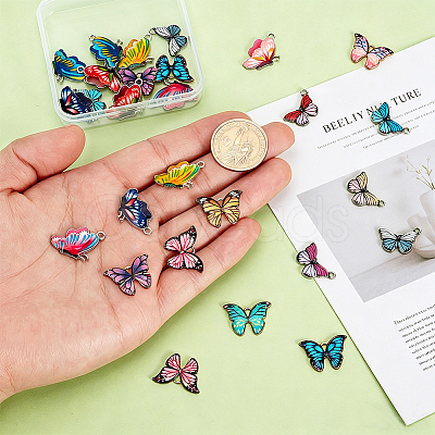 Printed Alloy Enamel Big Pendants PALLOY-PH0013-41-1