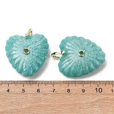 Natural Amazonite Carved Pendants G-C276-01G-05-1