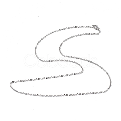 Non-Tarnish 304 Stainless Steel Cable Chain Necklace for Men Women NJEW-K245-024D-1