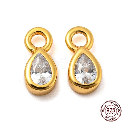 Real 18K Gold Plated 925 Sterling Silver Charms STER-K176-03D-G-1