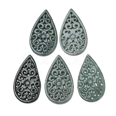 Natural Myanmar Jadeite Carved Pendants G-Z155-05-1