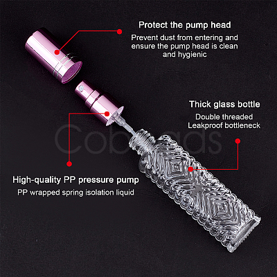 14Pcs 7 Colors Refillable Glass Plastic Spray Bottles MRMJ-BC0002-90-1