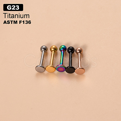 G23 Titanium Round Ball Threadless Labrets WGFD71D-28-1