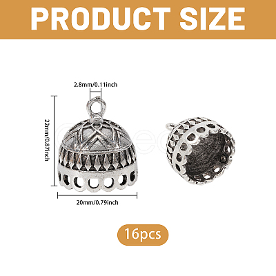 16Pcs Tibetan Style Zinc Alloy Pendant Bails FIND-CA0011-75C-1