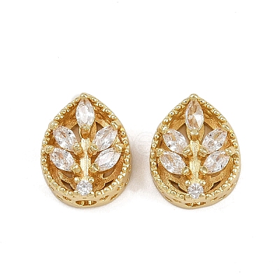 Brass Pave Cubic Zirconia Multi-strand Links ZIRC-F145-07G-01-1